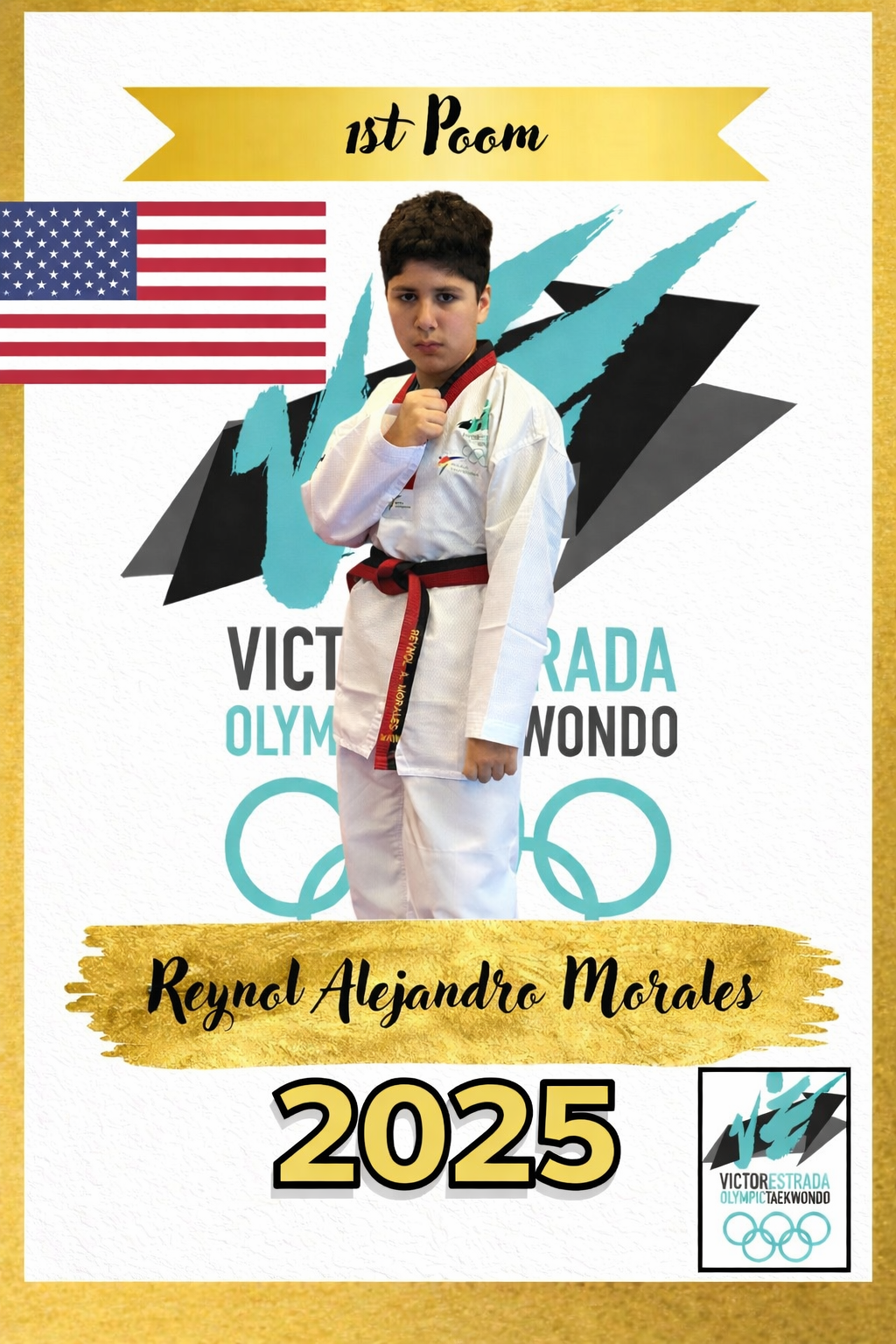 Taekwondo Legacy Wall – Black Belt Honor Portrait