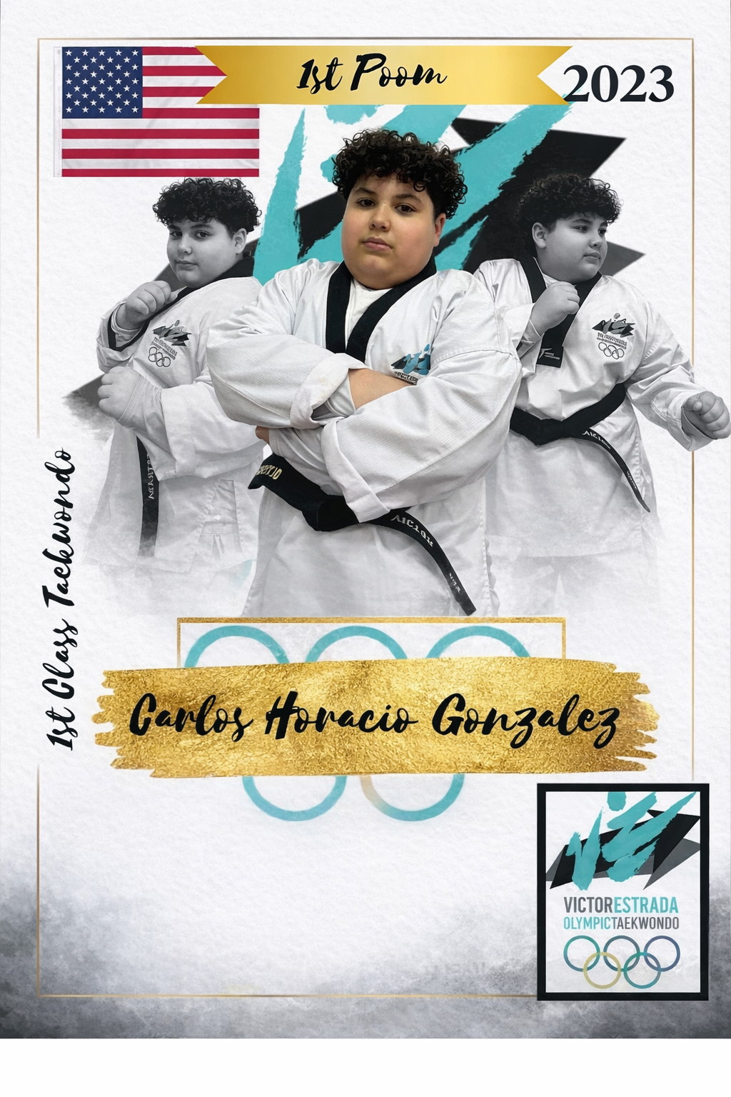 Taekwondo Legacy Wall – Black Belt Honor Portrait