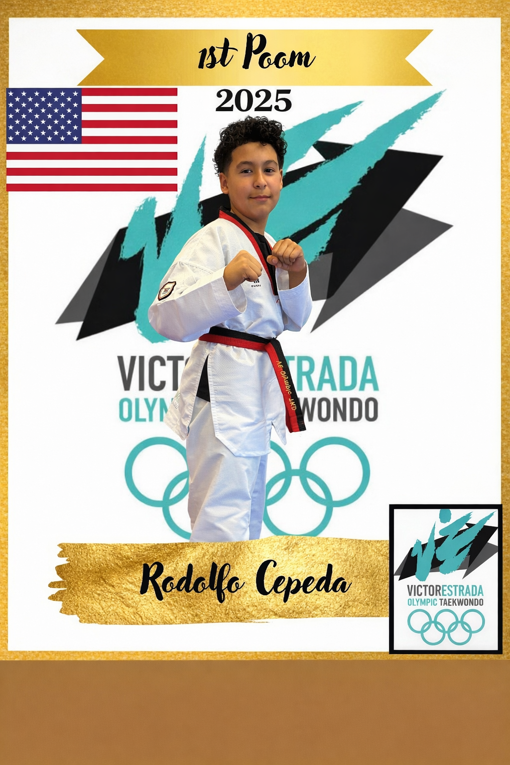 Taekwondo Legacy Wall – Black Belt Honor Portrait