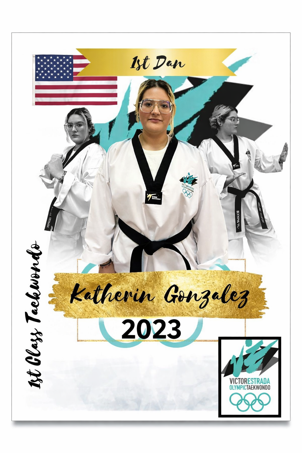 Taekwondo Legacy Wall – Black Belt Honor Portrait