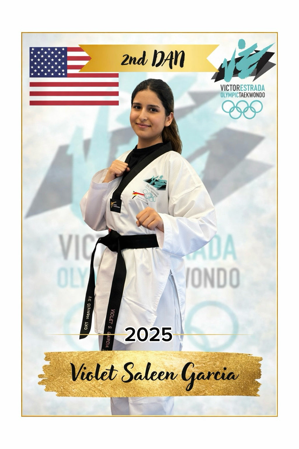 Taekwondo Legacy Wall – Black Belt Honor Portrait