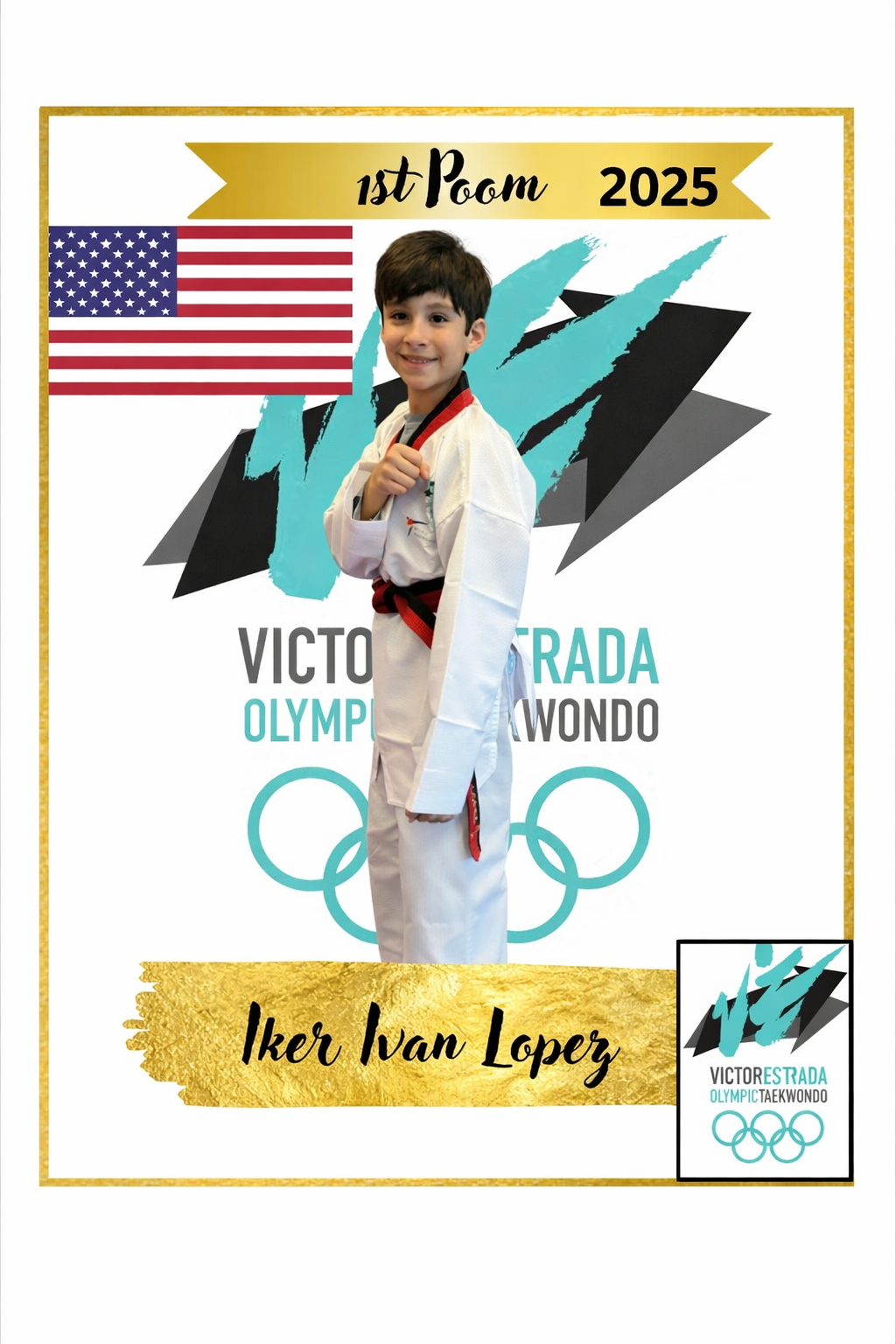 Taekwondo Legacy Wall – Black Belt Honor Portrait
