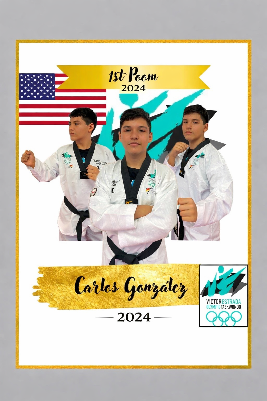 Taekwondo Legacy Wall – Black Belt Honor Portrait