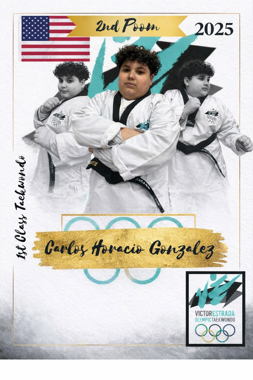 Taekwondo Legacy Wall – Black Belt Honor Portrait