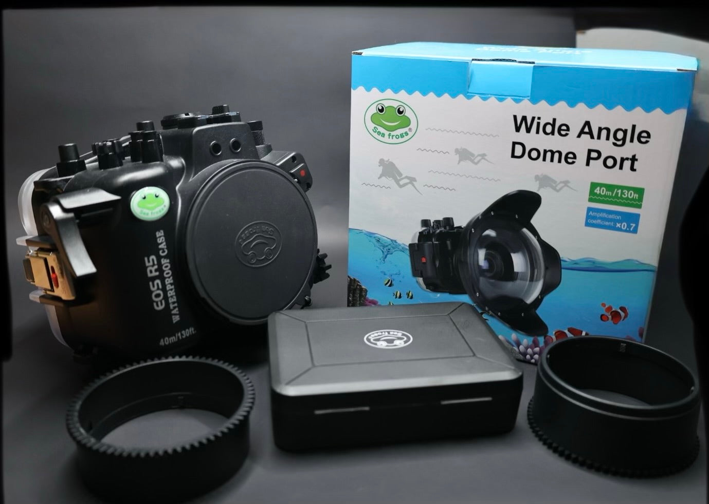 SeaFrogs 40m / 130ft Underwater Housing for Canon EOS R5 (6” Dry Dome Port) – Brand New