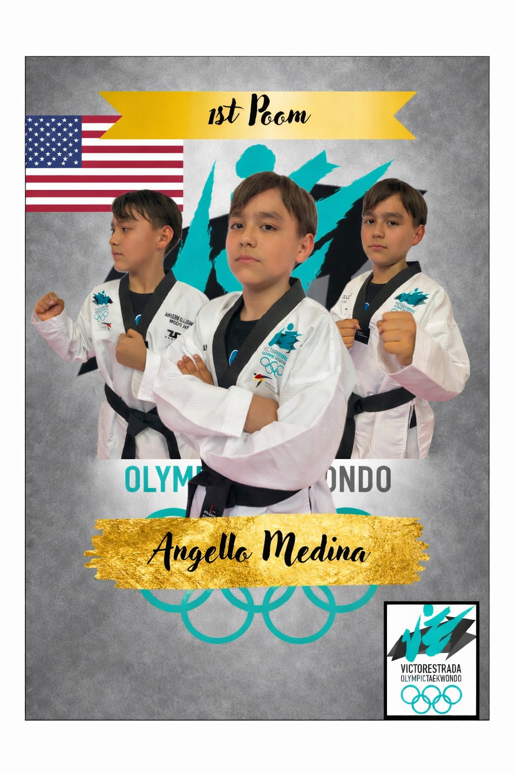 Taekwondo Legacy Wall – Black Belt Honor Portrait