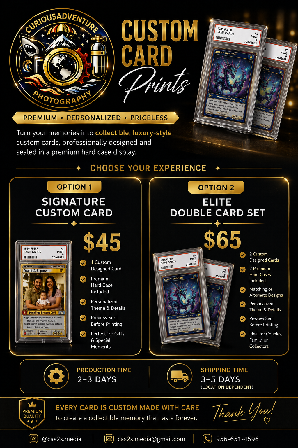 CAS2S Custom Luxury Card Print – Premium Hard Case Edition